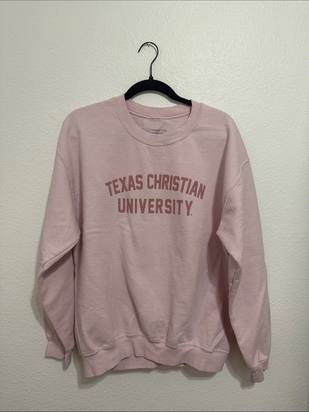 Texas Christian University Pink Crewneck Sweatshirt